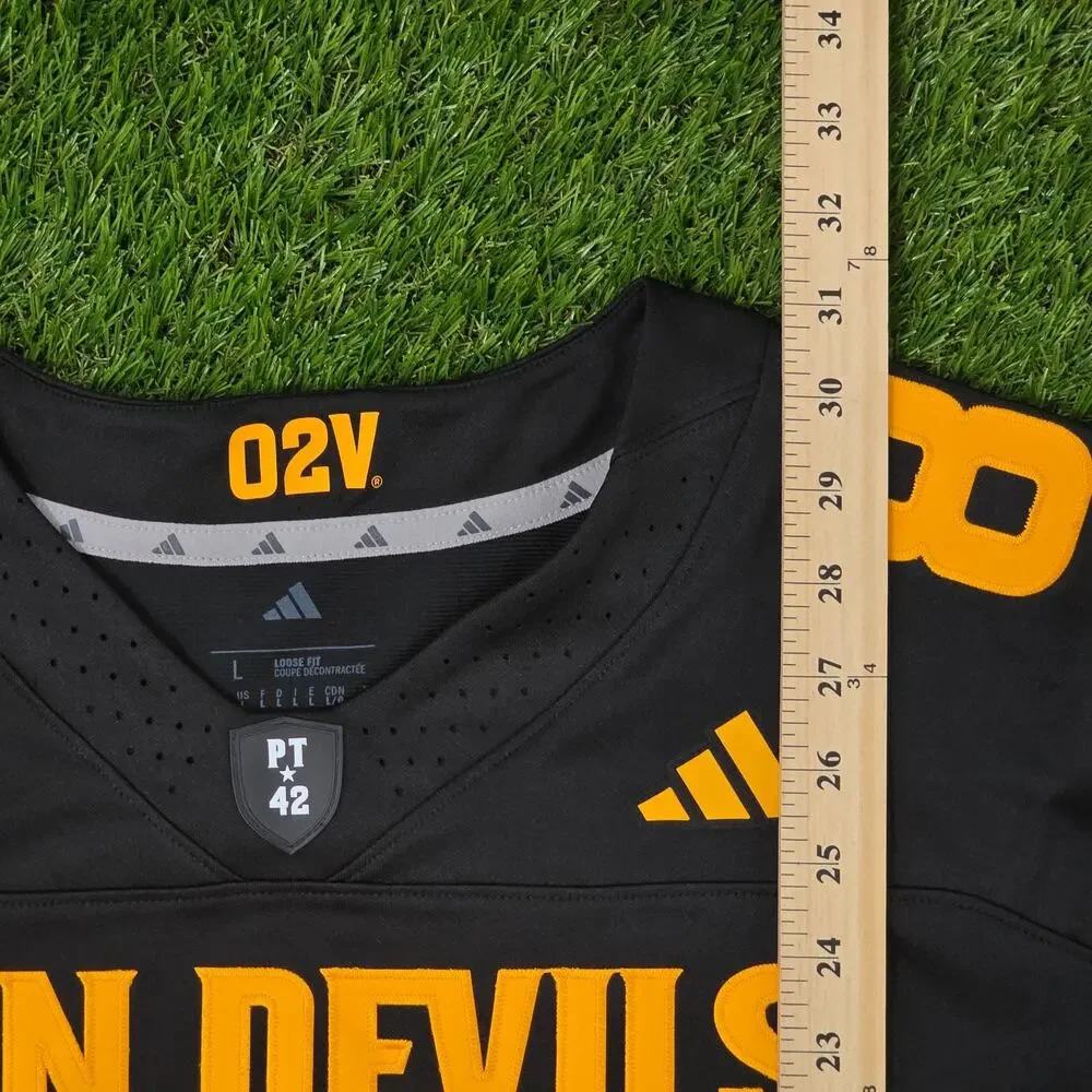 adidas Arizona State Sun Devils Men's Sz Large Football Jersey JM5588 Black New